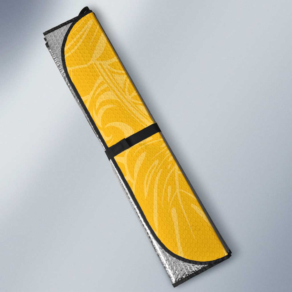 Puakenikeni and Maile Lei Auto Sun Shade Gold Double Strand Lei LT9 - Polynesian Pride
