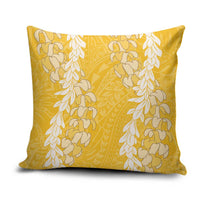 Puakenikeni and Maile Lei Pillow Cover Gold Double Strand Lei LT9 Gold - Polynesian Pride