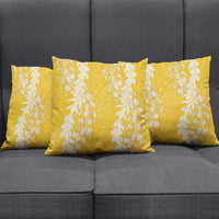 Puakenikeni and Maile Lei Pillow Cover Gold Double Strand Lei LT9 - Polynesian Pride