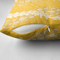 Puakenikeni and Maile Lei Pillow Cover Gold Double Strand Lei LT9 - Polynesian Pride