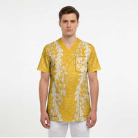 Puakenikeni and Maile Lei Scrub Top Gold Double Strand Lei LT9 - Polynesian Pride