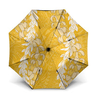 Puakenikeni and Maile Lei Umbrella Gold Double Strand Lei LT9 One Size Folded 11.42 inch Opened Diameter 37.4 inch Gold - Polynesian Pride