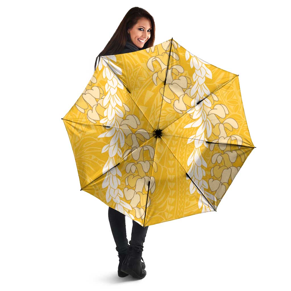 Puakenikeni and Maile Lei Umbrella Gold Double Strand Lei LT9 - Polynesian Pride
