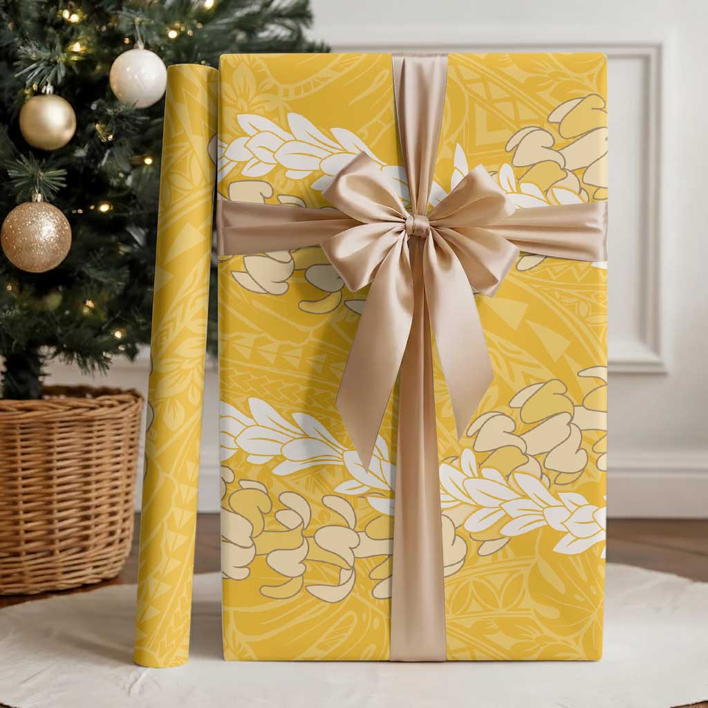 Puakenikeni and Maile Lei Wrapping Paper Gold Double Strand Lei LT9 - Polynesian Pride