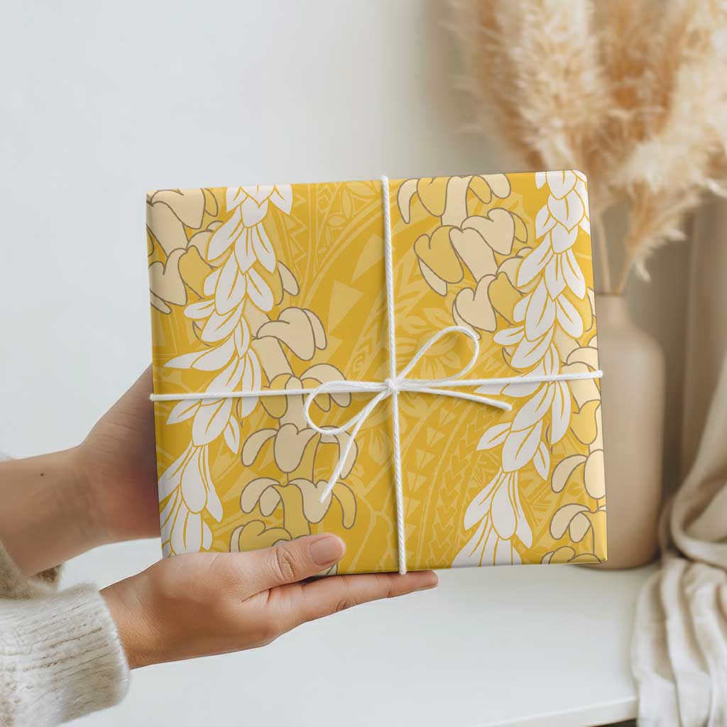 Puakenikeni and Maile Lei Wrapping Paper Gold Double Strand Lei LT9 - Polynesian Pride