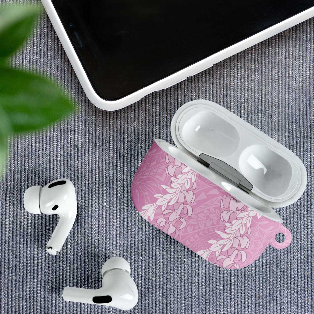 Puakenikeni and Maile Lei AirPods Case Pink Double Strand Lei LT9 - Polynesian Pride