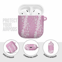 Puakenikeni and Maile Lei AirPods Case Pink Double Strand Lei LT9 - Polynesian Pride