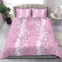 Puakenikeni and Maile Lei Bedding Set Pink Double Strand Lei LT9 - Polynesian Pride