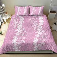Puakenikeni and Maile Lei Bedding Set Pink Double Strand Lei LT9 - Polynesian Pride