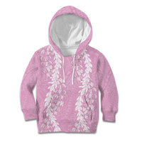 Puakenikeni and Maile Lei Kid Hoodie Pink Double Strand Lei LT9 Hoodie Pink - Polynesian Pride