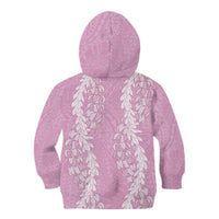 Puakenikeni and Maile Lei Kid Hoodie Pink Double Strand Lei LT9 - Polynesian Pride