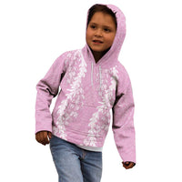 Puakenikeni and Maile Lei Kid Hoodie Pink Double Strand Lei LT9 - Polynesian Pride
