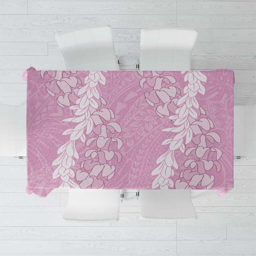 Puakenikeni and Maile Lei Tablecloth Pink Double Strand Lei LT9 Pink - Polynesian Pride