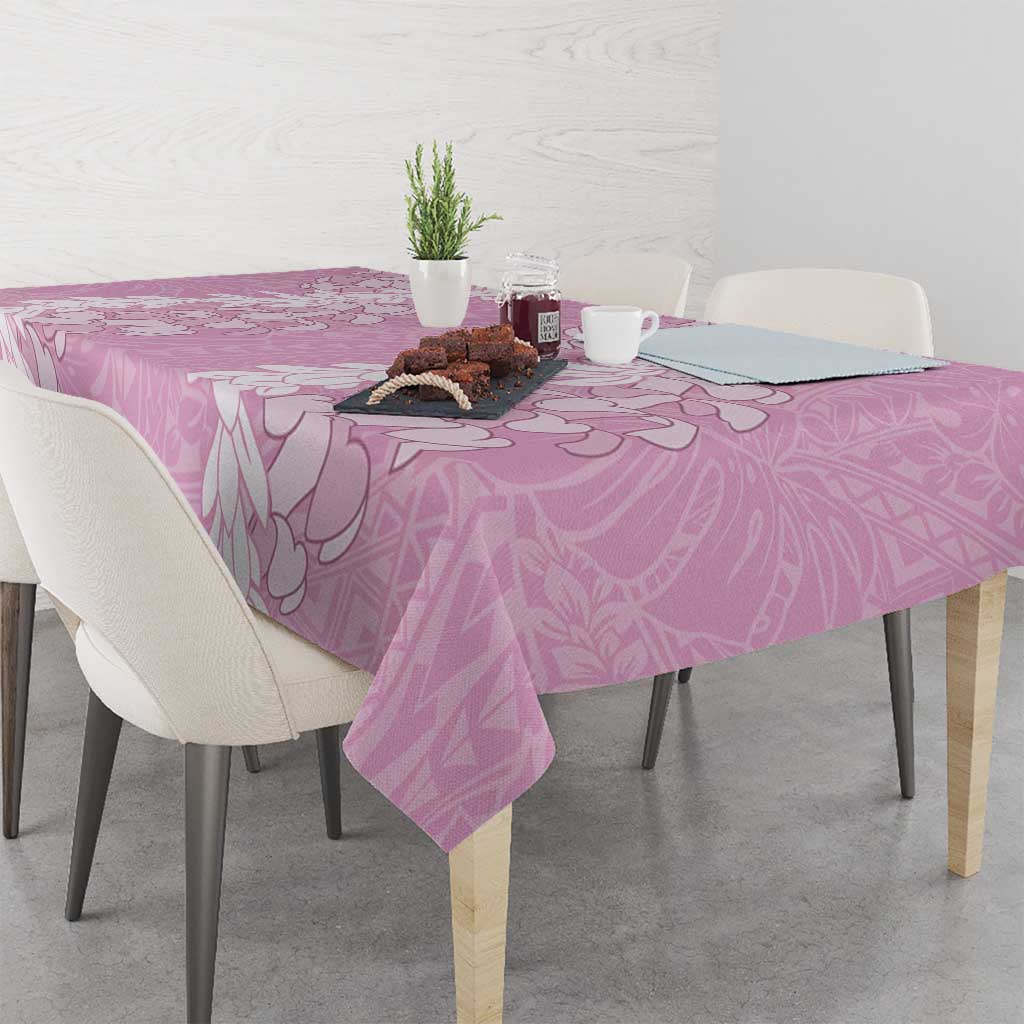 Puakenikeni and Maile Lei Tablecloth Pink Double Strand Lei LT9 - Polynesian Pride