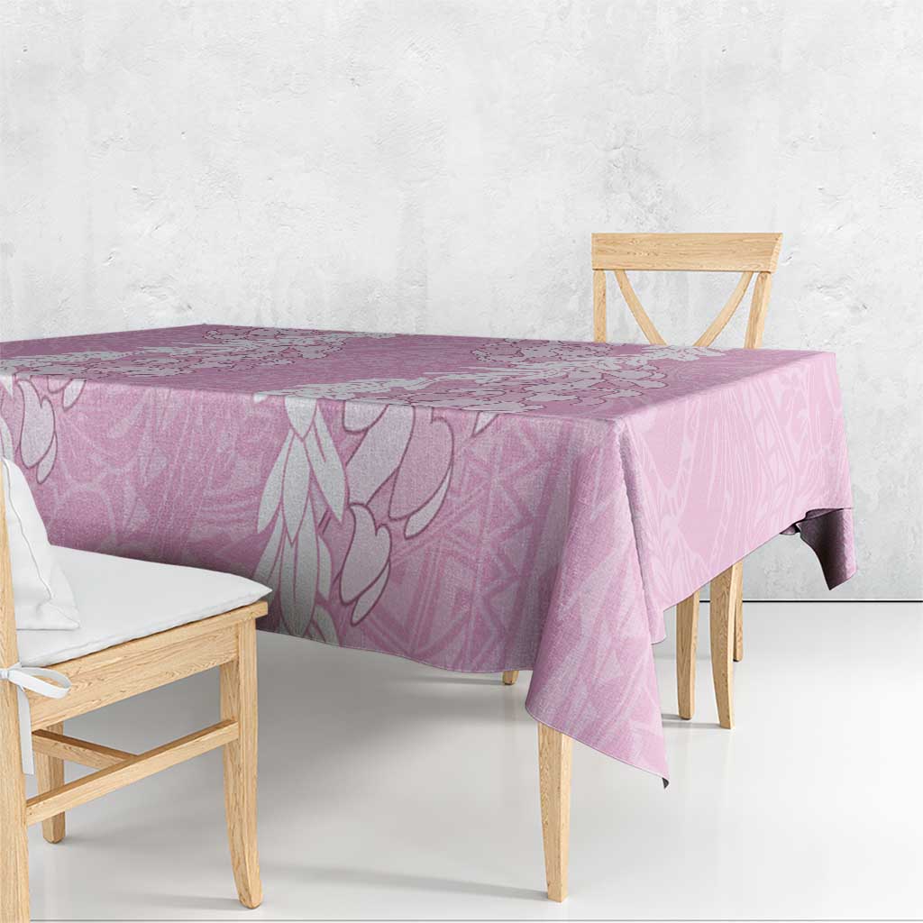Puakenikeni and Maile Lei Tablecloth Pink Double Strand Lei LT9 - Polynesian Pride