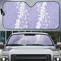 Puakenikeni and Maile Lei Auto Sun Shade Purple Double Strand Lei LT9 Purple - Polynesian Pride