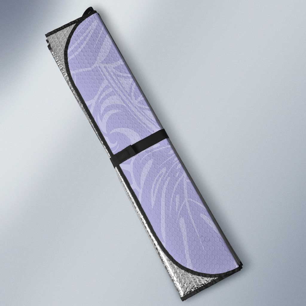 Puakenikeni and Maile Lei Auto Sun Shade Purple Double Strand Lei LT9 - Polynesian Pride
