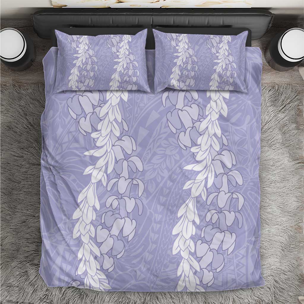 Puakenikeni and Maile Lei Bedding Set Purple Double Strand Lei LT9 Purple - Polynesian Pride