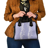 Puakenikeni and Maile Lei Shoulder Handbag Purple Double Strand Lei LT9 - Polynesian Pride