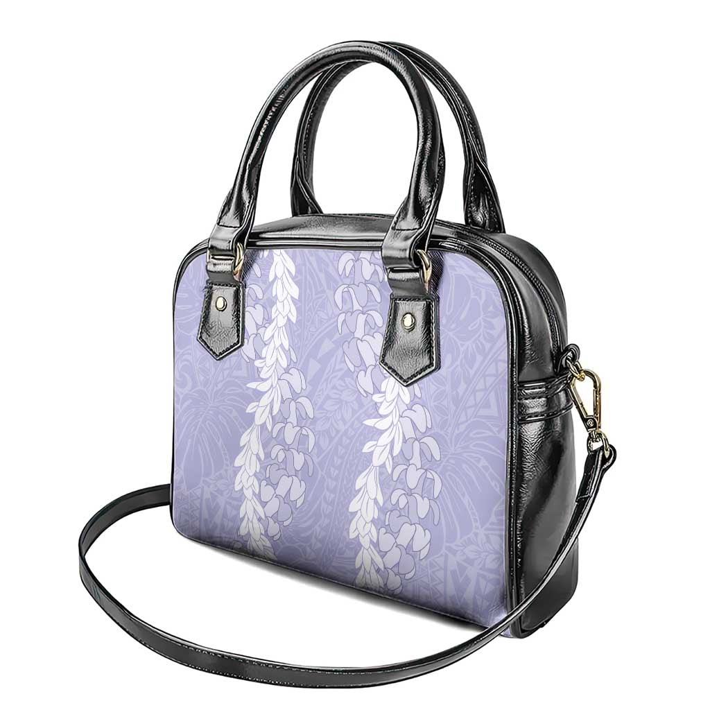 Puakenikeni and Maile Lei Shoulder Handbag Purple Double Strand Lei LT9 - Polynesian Pride