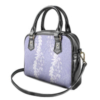 Puakenikeni and Maile Lei Shoulder Handbag Purple Double Strand Lei LT9 - Polynesian Pride