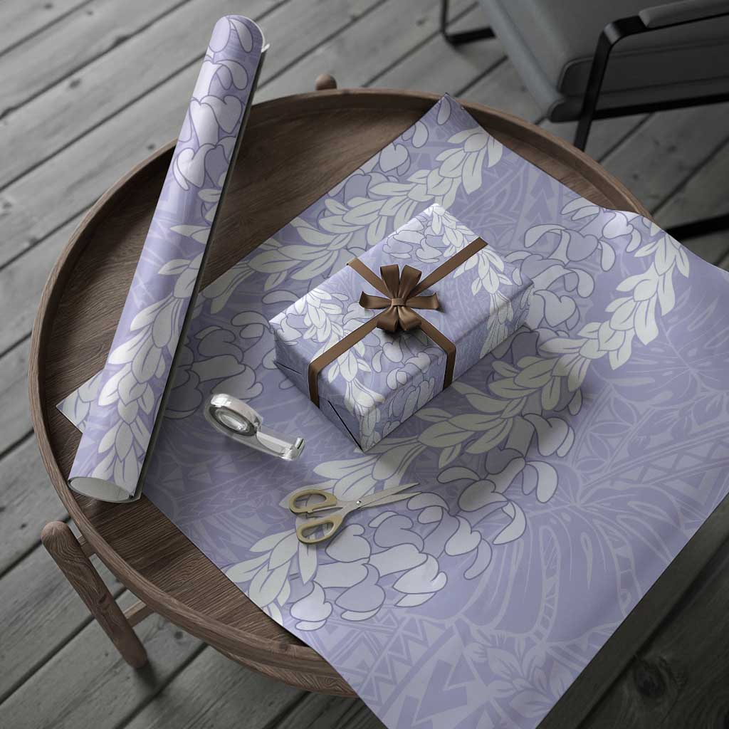 Puakenikeni and Maile Lei Wrapping Paper Purple Double Strand Lei LT9 - Polynesian Pride