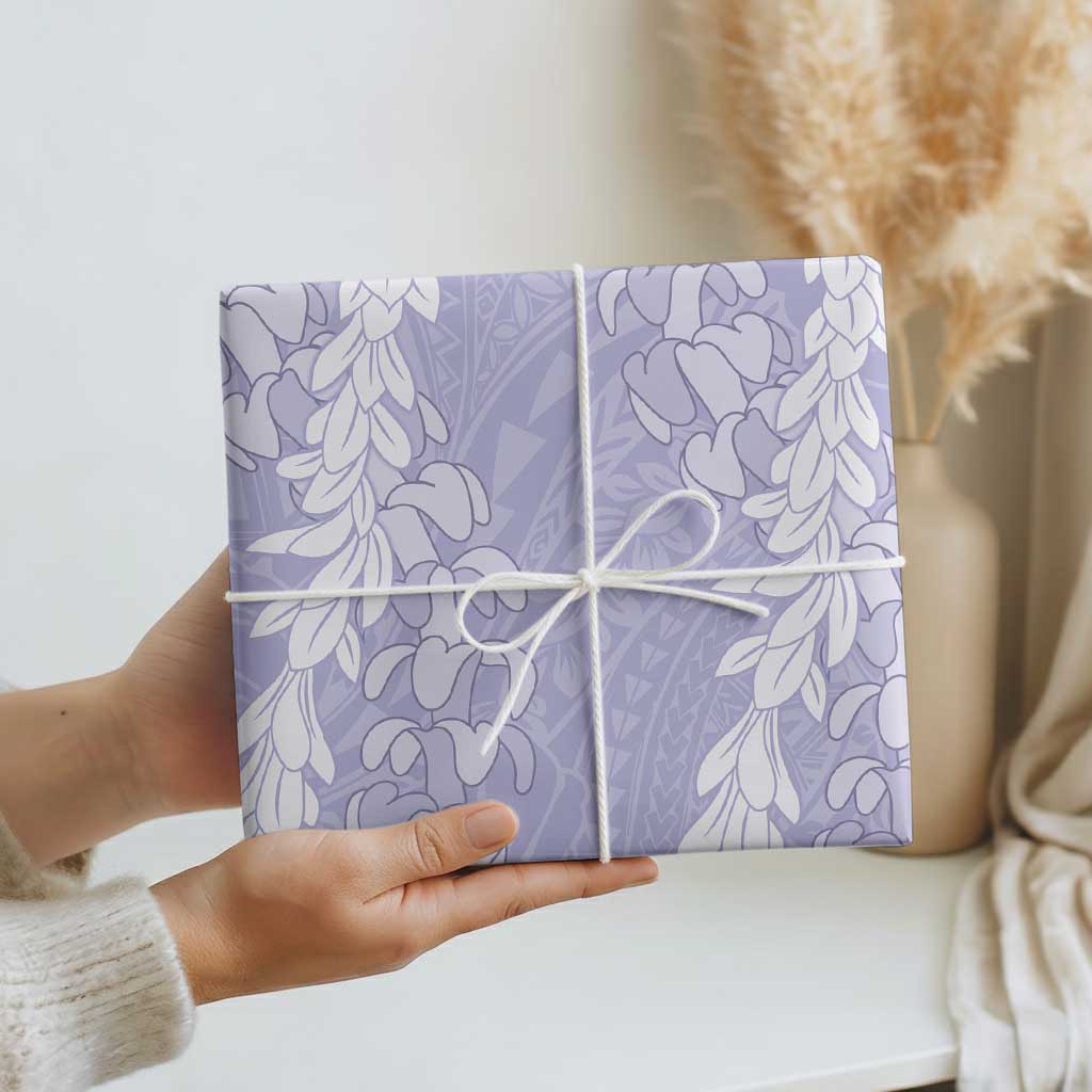 Puakenikeni and Maile Lei Wrapping Paper Purple Double Strand Lei LT9 - Polynesian Pride