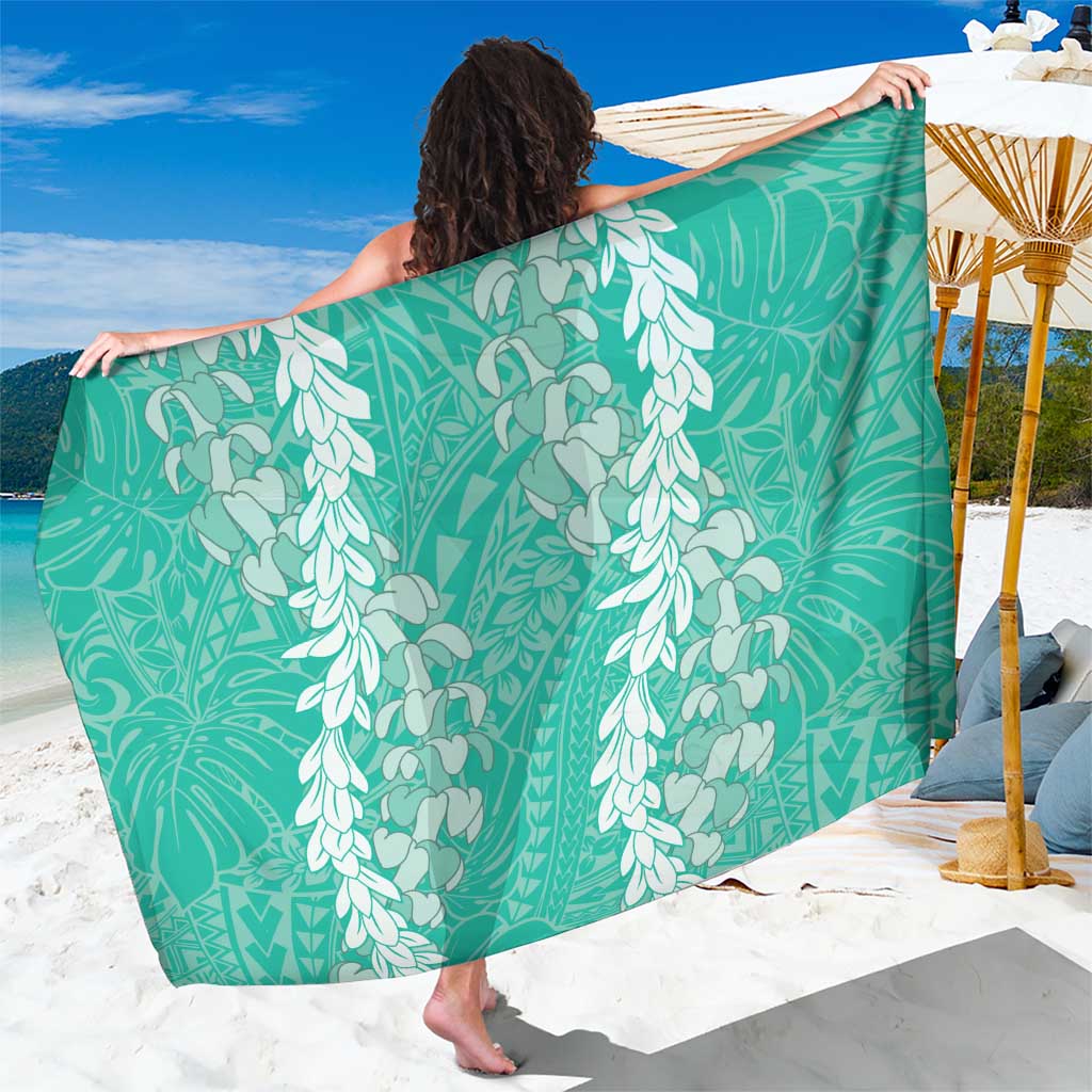 Puakenikeni and Maile Lei Sarong Sage Green Double Strand Lei LT9 One Size 44 x 66 inches Sage Green - Polynesian Pride