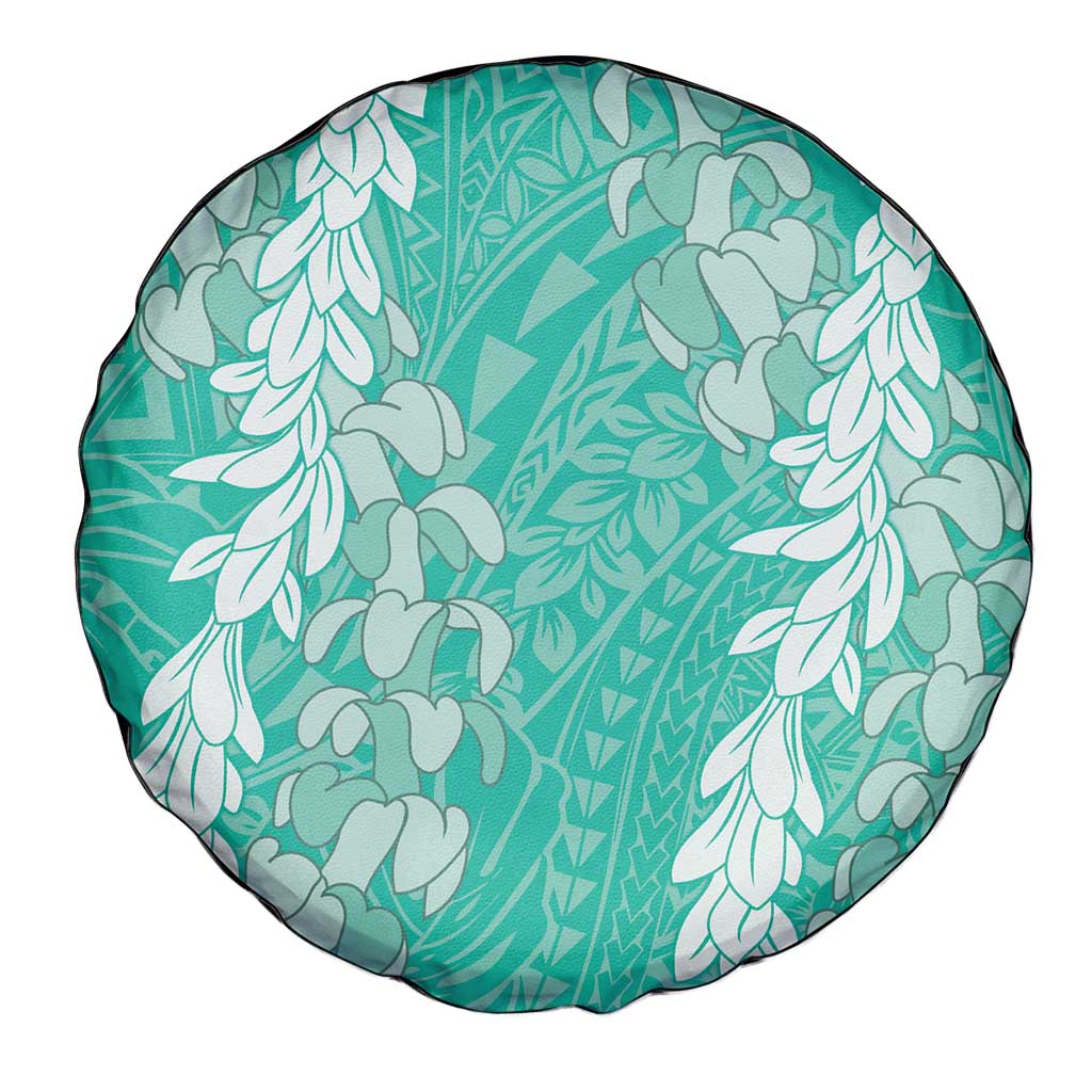 Puakenikeni and Maile Lei Spare Tire Cover Sage Green Double Strand Lei LT9 - Polynesian Pride