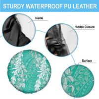 Puakenikeni and Maile Lei Spare Tire Cover Sage Green Double Strand Lei LT9 - Polynesian Pride