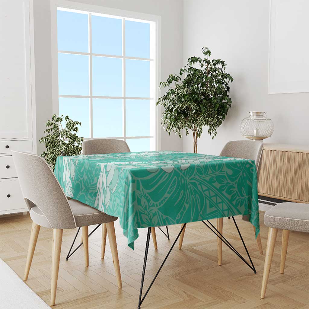 Puakenikeni and Maile Lei Tablecloth Sage Green Double Strand Lei LT9 - Polynesian Pride