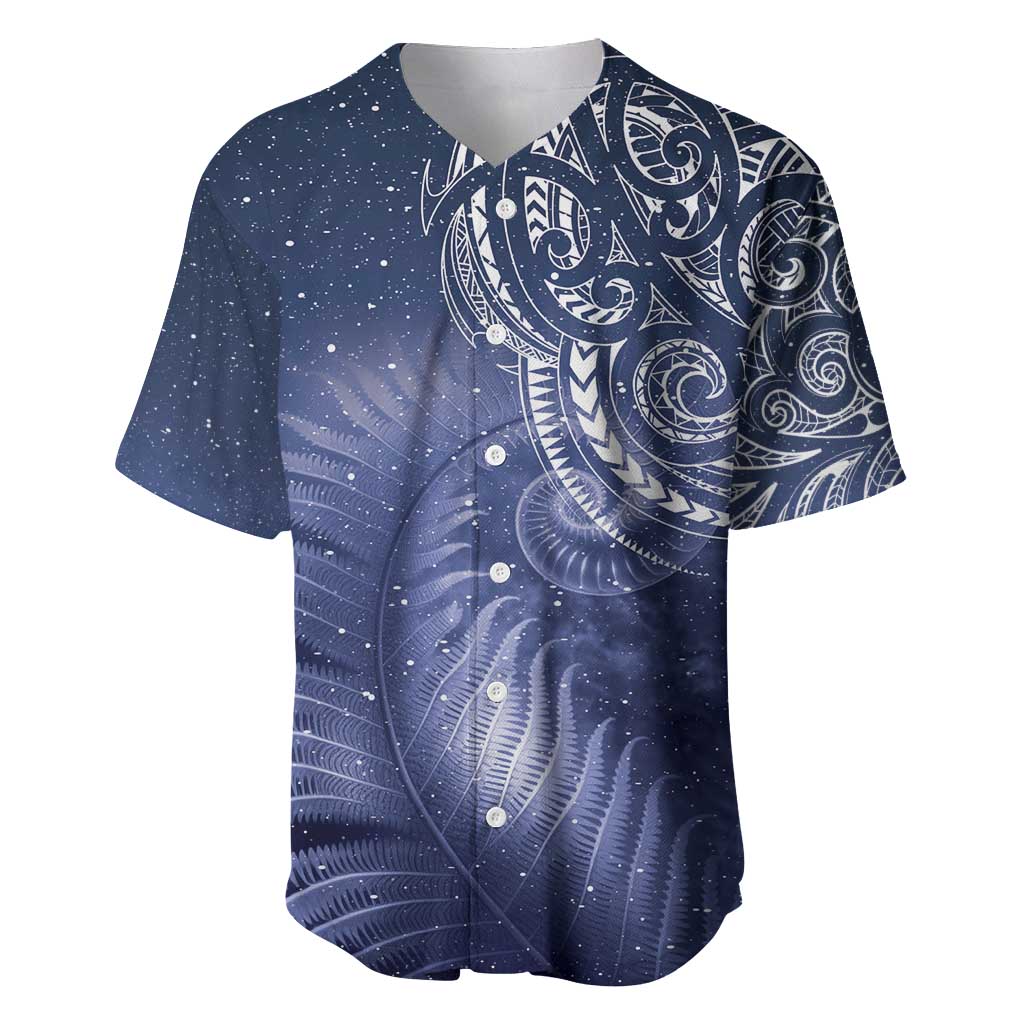 New Zealand Galaxy Fern Baseball Jersey LT9 Galaxy - Polynesian Pride