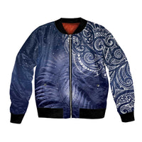 New Zealand Galaxy Fern Bomber Jacket LT9 Unisex Galaxy - Polynesian Pride