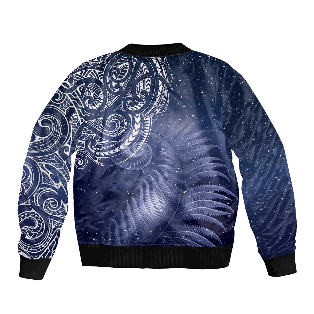 New Zealand Galaxy Fern Bomber Jacket LT9 - Polynesian Pride