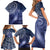 New Zealand Galaxy Fern Family Matching Short Sleeve Bodycon Dress and Hawaiian Shirt