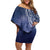 New Zealand Galaxy Fern Off Shoulder Short Dress