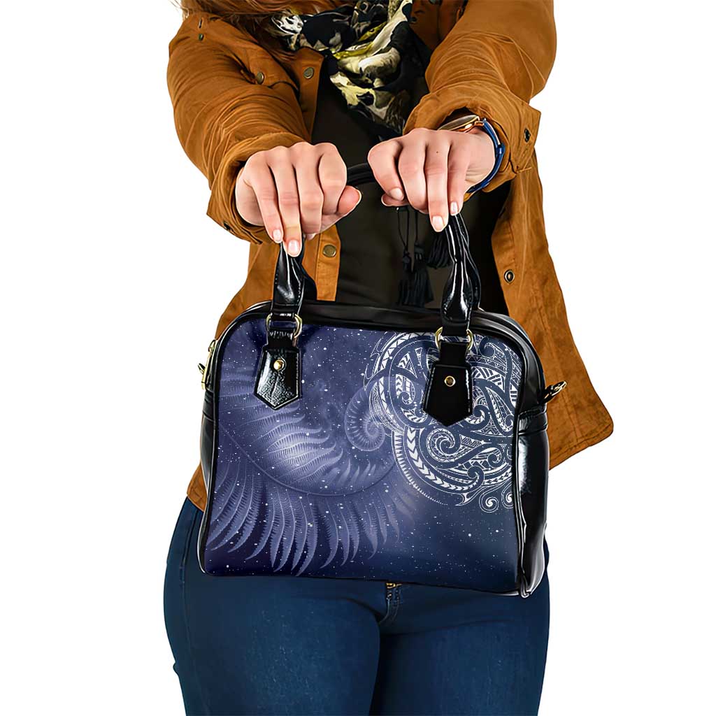 New Zealand Galaxy Fern Shoulder Handbag LT9 One Size Galaxy - Polynesian Pride