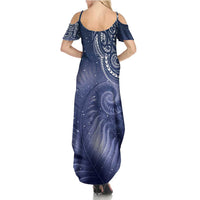 New Zealand Galaxy Fern Summer Maxi Dress LT9 - Polynesian Pride