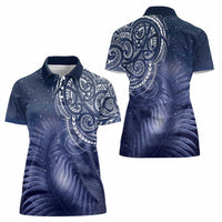 New Zealand Galaxy Fern Women Polo Shirt LT9 - Polynesian Pride