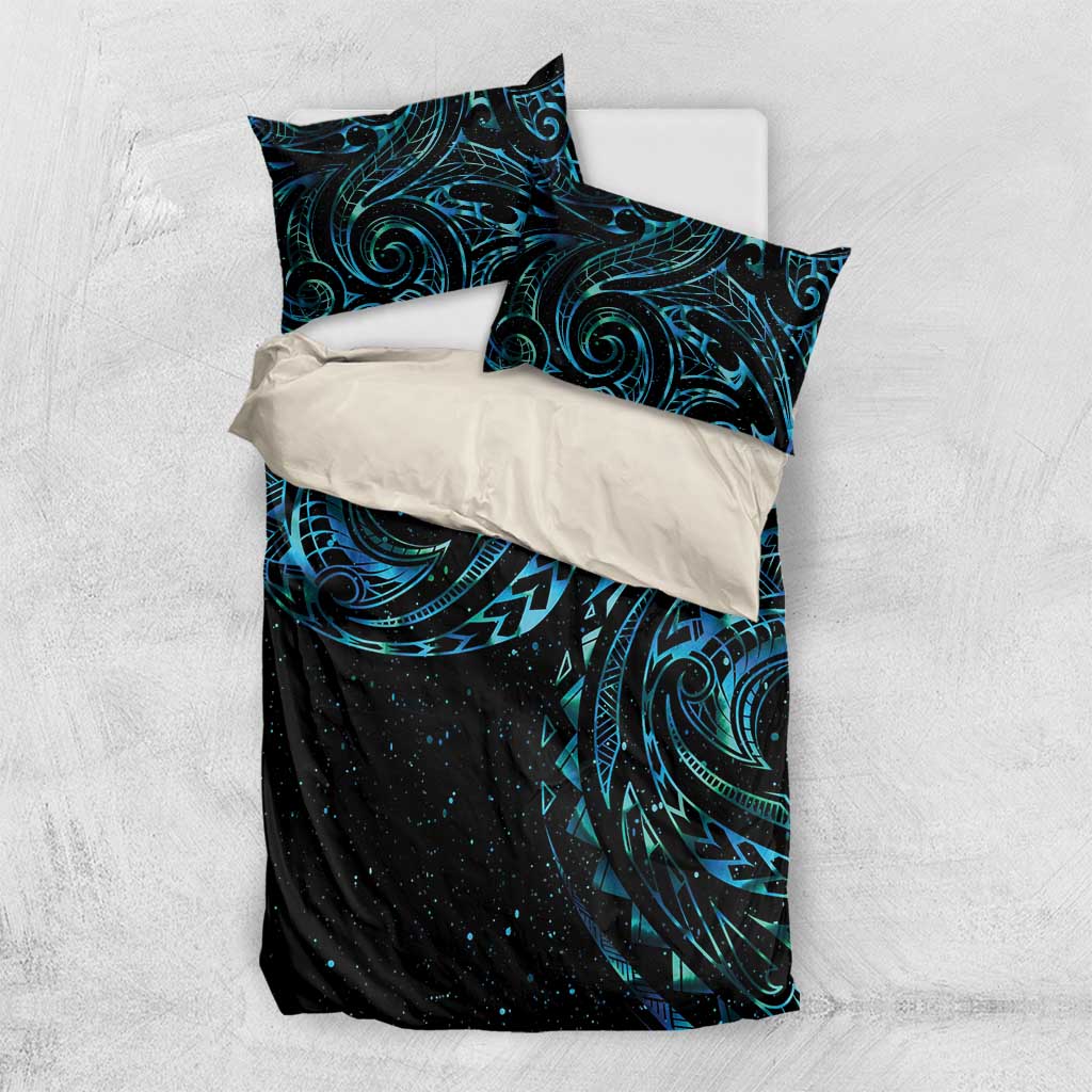 New Zealand Tribal Tattoo Bedding Set With Matariki Art LT9 US Twin 172cm x 218cm Galaxy - Polynesian Pride