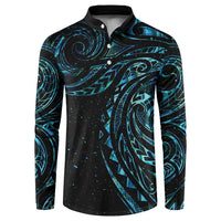 New Zealand Tribal Tattoo Button Sweatshirt With Matariki Art LT9 Galaxy - Polynesian Pride