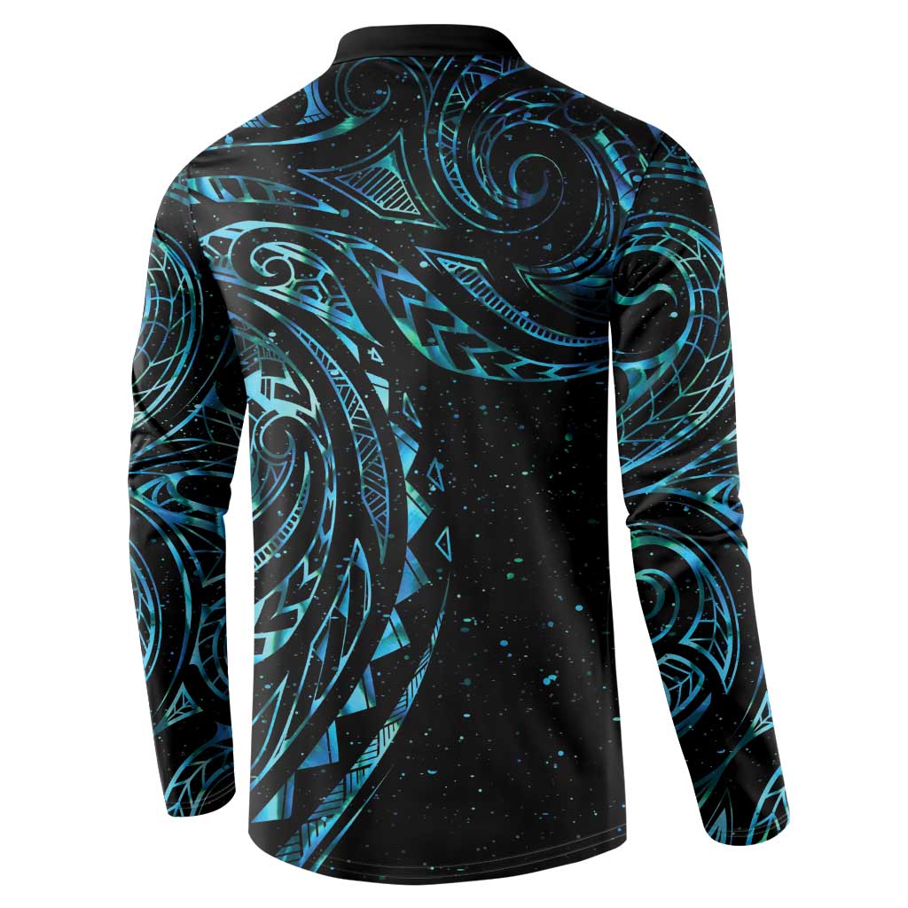 New Zealand Tribal Tattoo Button Sweatshirt With Matariki Art LT9 - Polynesian Pride