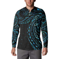 New Zealand Tribal Tattoo Button Sweatshirt With Matariki Art LT9 - Polynesian Pride