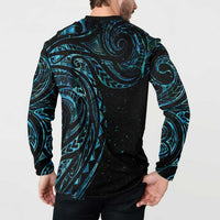 New Zealand Tribal Tattoo Button Sweatshirt With Matariki Art LT9 - Polynesian Pride