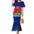 Haiti Independence Day Family Matching Mermaid Dress and Hawaiian Shirt Libete Egalite Fratenite Ayiti 1804 With Polynesian Pattern LT9 Mom's Dress Red - Polynesian Pride