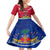 Haiti Independence Day Family Matching Off Shoulder Short Dress and Hawaiian Shirt Libete Egalite Fratenite Ayiti 1804 With Polynesian Pattern LT9 Daughter's Dress Red - Polynesian Pride