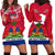 Haiti Independence Day Hoodie Dress Libete Egalite Fratenite Ayiti 1804 With Polynesian Pattern LT9 - Polynesian Pride