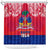 Haiti Independence Day Shower Curtain Libete Egalite Fratenite Ayiti 1804 With Polynesian Pattern LT9 Red - Polynesian Pride