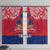 Haiti Independence Day Window Curtain Libete Egalite Fratenite Ayiti 1804 With Polynesian Pattern LT9 With Hooks Red - Polynesian Pride