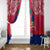 Haiti Independence Day Window Curtain Libete Egalite Fratenite Ayiti 1804 With Polynesian Pattern LT9 - Polynesian Pride